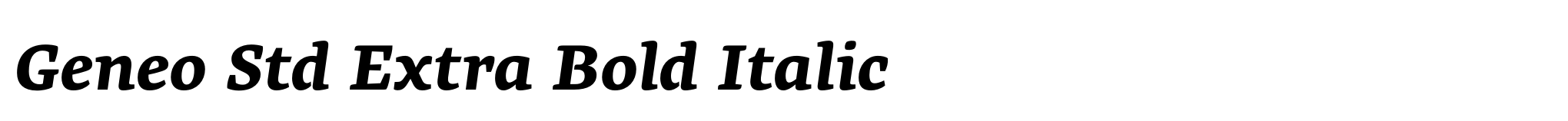 Geneo Std Extra Bold Italic image